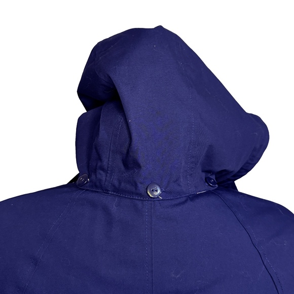 🌂 Plus Size 1X Mackintosh New England Navy Hooded Rain Jacket - Picture 2 of 6